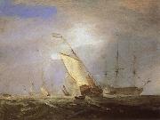 Joseph Mallord William Turner Warship France oil painting artist